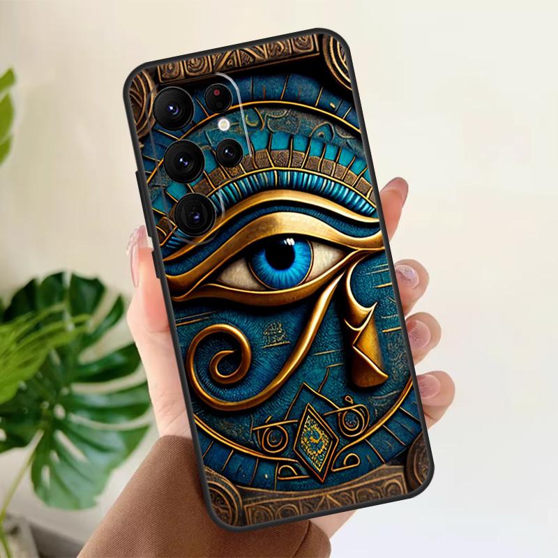 Egyptian Eye of Horus Art Soft Case For Samsung Galaxy S25 Ultra S21 S22 S23 S24 Plus S9 S10 S20 FE S24 FE Phone Cover