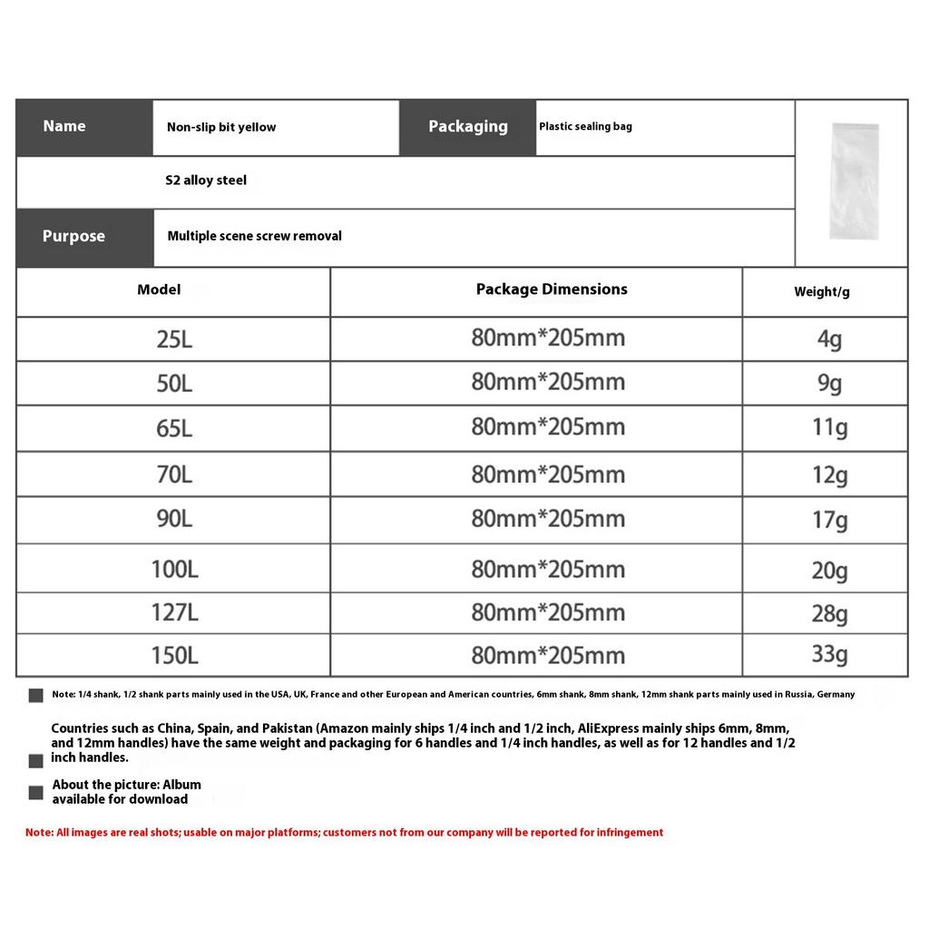 10 Stück Schraubendreherbit Sechskantschaft Bohrer-Set Schraubenbohrkopf Elektrowerkzeug Bohraufsatzteil