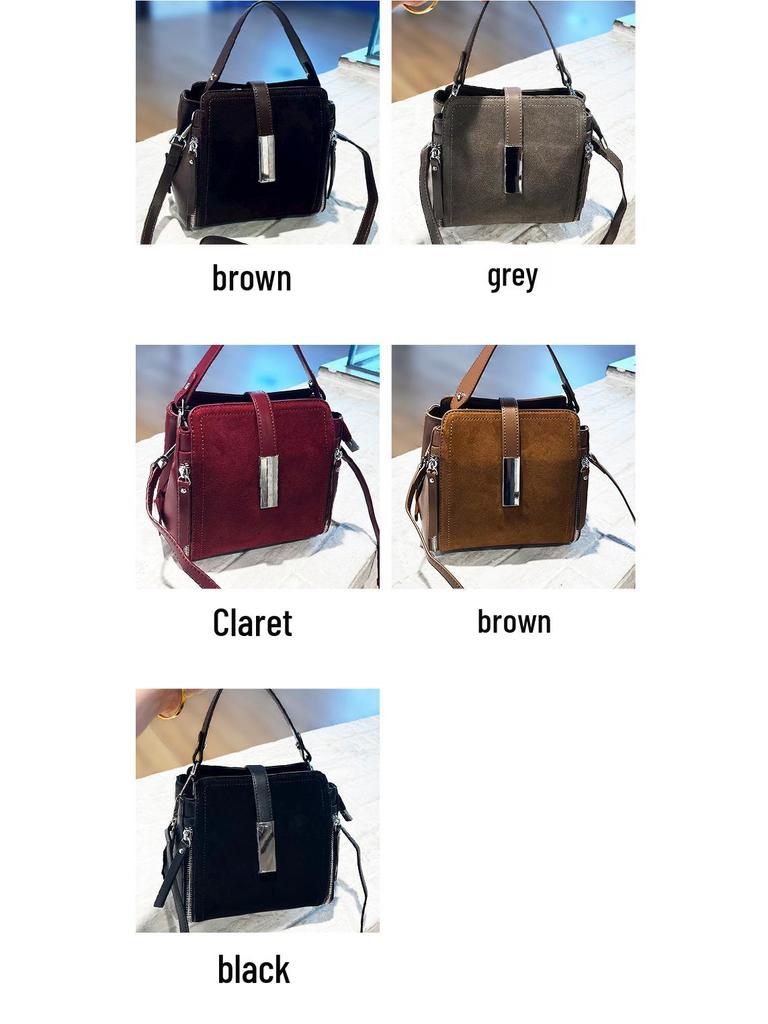 Women's Frosted Cowhide Handbag - 2025 Autumn/Winter Casual Versatile Large Capacity Shoulder & Crossbody Bag