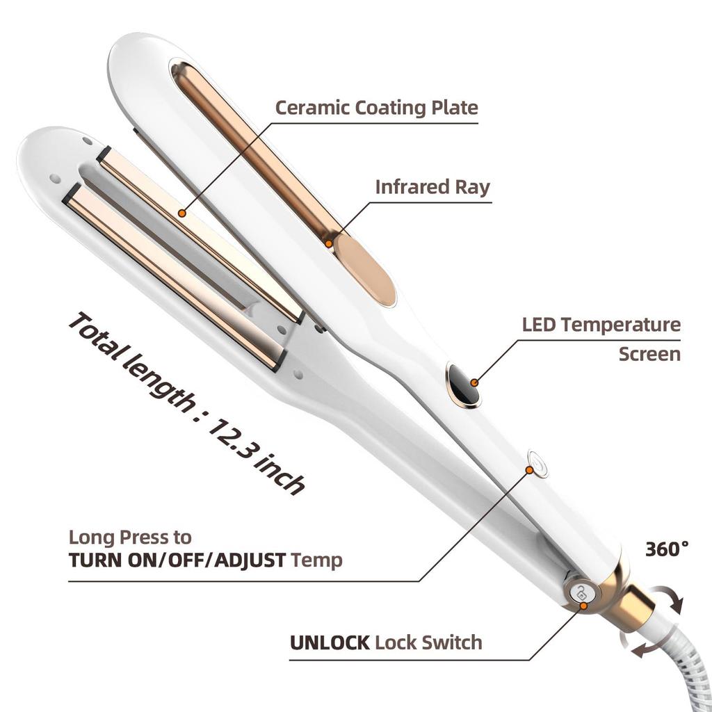 Pro Artist Black Gold Double Straight Dual Plate Hair Straightener |Faster Styling and Reduced Damage