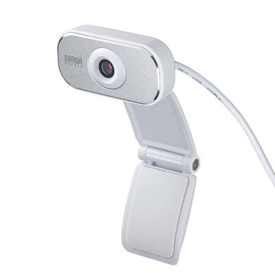 Sanwa Supply WEB Camera USB Connection 60 Degree Viewing Angle Full HD 1080P 2 Million Pixels Microphone Tripod Compatible Compatible Cable White
