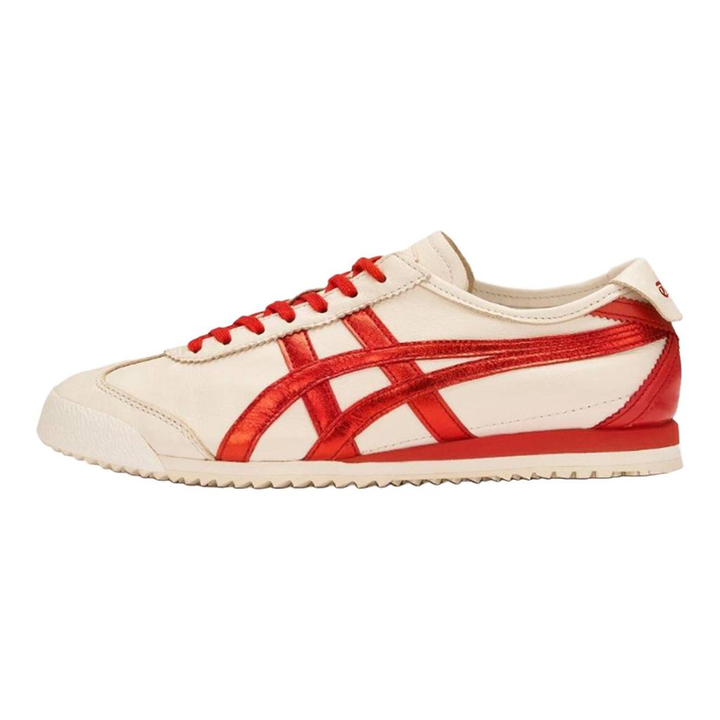 ONITSUKA TIGER MEXICO 66 Scarpe da Ginnastica Esercito Tedesco Unisex Beige Rosso 1183C522-200