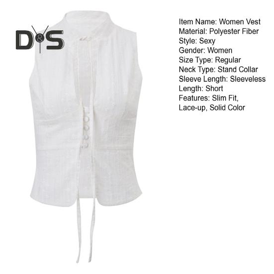 Kadın Yelek Üstler Düz Renk Retro Tasarım Dik Yaka Kolsuz Atletler Yaz Tatili Parti Kulübü Günlük Giyim