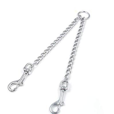 STK Double Dog for Medium and Small Dogs Set of Leash, Metal, Chew-Resistant, Durable, Tangle-Free, (3.0mm50cm, 2)