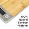 Bamboo Platform Digital Kitchen Scale 11 Pounds Ccity LCD Display Grams and Ounces AAA Battery Included Natural