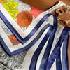 Spring Plain Crepe Satin New Return To Nature Printed Silk Scarf Women's High-end Mulberry Silk Square Scarf Shawl