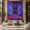 Lastwagen (45) Thema Individueller Wandteppich Personalisierter Benutzerdefinierter Name Text Wandbehang Teppich Heimdekoration Hintergrundtuch