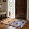Cute Cartoon Tulip Floor Mat Soft Flannel Absorbent Mat Non-Slip Rug Home Bedroom Bathroom