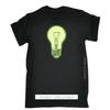 Lustige Designer T-Shirts Herren T-Shirts T-Shirt - Glühbirne Leuchtet im Dunkeln Herren 100% Baumwoll-T-Shirt Streetwear