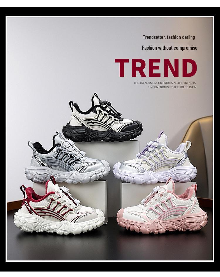 Shuangxing Kids' Cozy Velvet-Lined Easy-On Cotton Sneakers