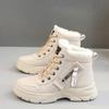 Winter New British Student Thick Soled Plush Cotton Shoes for Height Raising Street Photography Women's Shoes