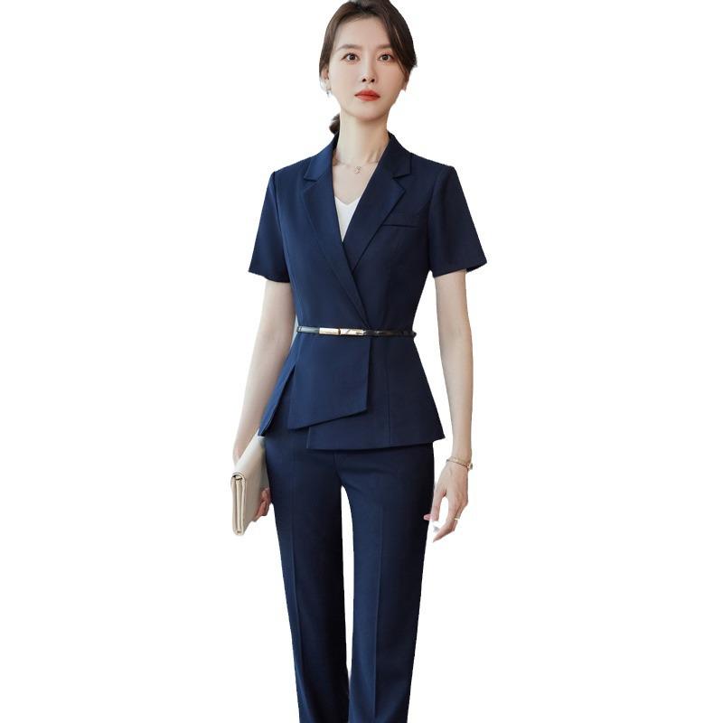 Women's 2024 Summer Slimming Professional Two-Piece Blazer Suit Set