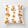 Cartoon Fox Animal Car Pillowcase Polyester Cushion Covers for Living Room Throw Pillow Case 45*45 Sofa Decoration