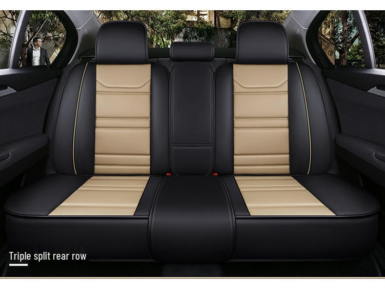 2025 Universelles Voll-/Halbwickel Leder Cartoon Autositzkissen für alle Jahreszeiten