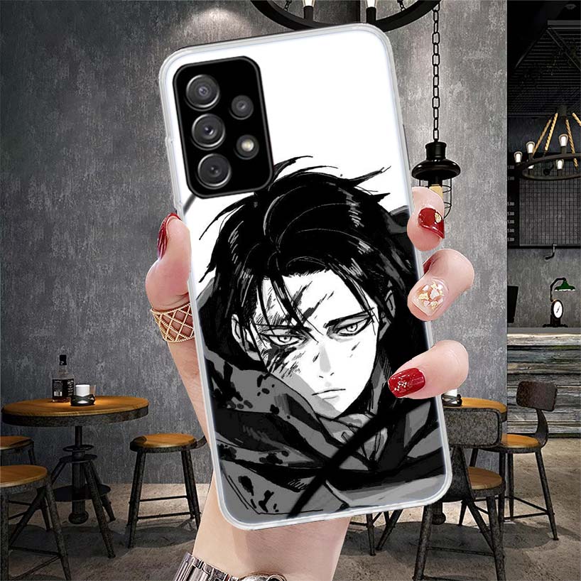 Titan Attack Levi Phone Case For Samsung Galaxy A12 A22 A32 A52 A72 A02S A51 A50S A71 A70 A31 A20S Note 20 Ultra S10 A10S Galaxy