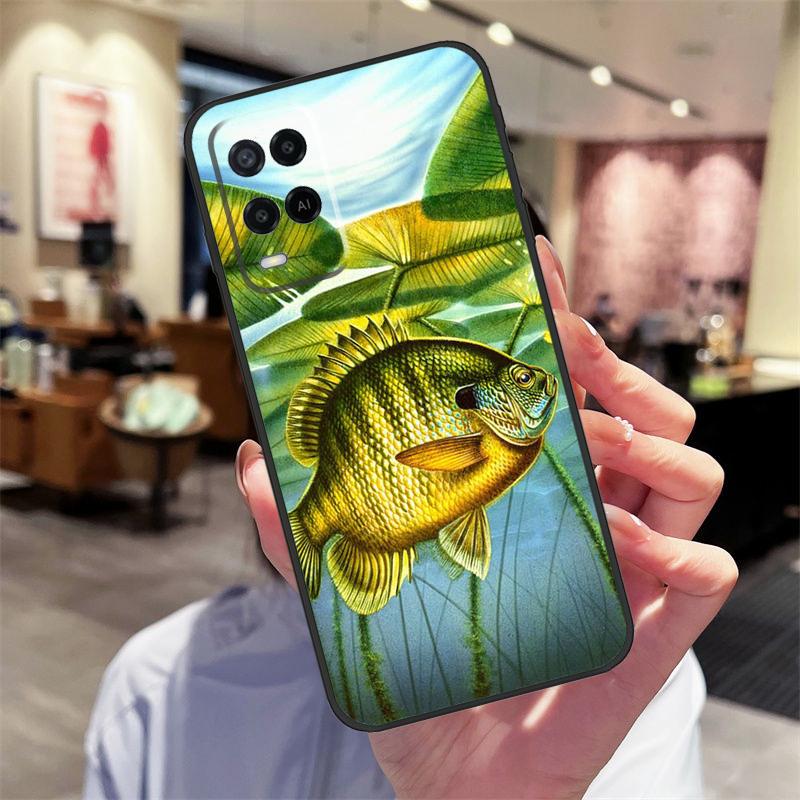 Carps Fish Fishing Case For Oppo A94 A54 A40 A60 A80 A98 A78 A18 A38 A58 A16 A76 A96 A17 A77 A74 A57S A15 Cover