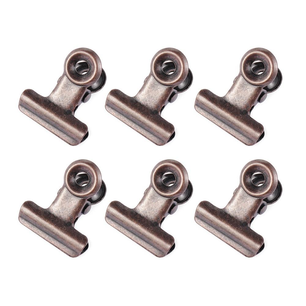 6PCS/set Kitchen Food Sealing Bag Clips Stainless Steel Letter Paper Photo File Clamps School Office Calendar Binder Clip