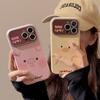 Suitable for Apple 15promax Phone Case Iphone16  Super Cute Little Pig and Little Duck 11 Leather 13 Shockproof 12