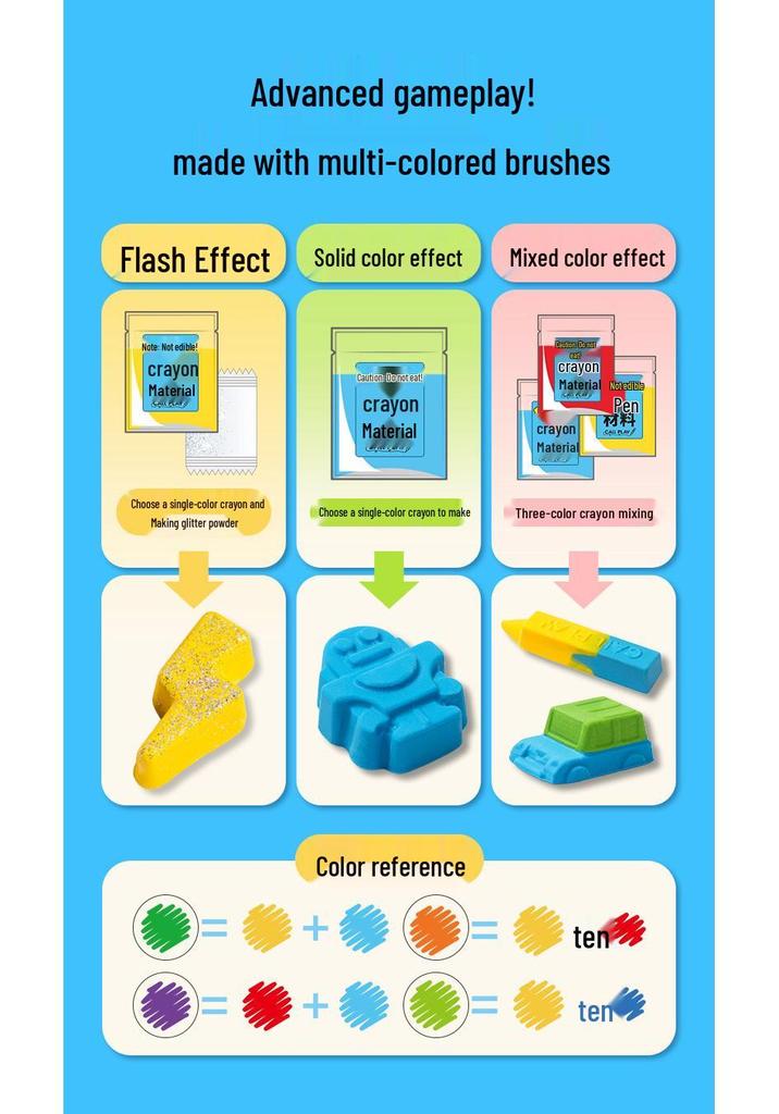 Keda Duck Kids' DIY Chalk and Crayons Set - Educational Creative Toy & Gift for Girls