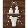 2024 Neuer 3D-Blumen-Bikini-Set: Damen Sexy Europäischer & Amerikanischer Stil Dreieck Badeanzug