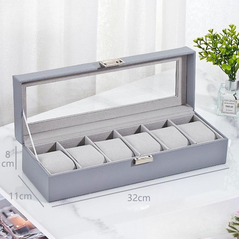 6-Slot PU Leather Watch Box - Luxury Storage & Display Case for Wristwatch Mechanical Watch, Watch Organizer for Men Women