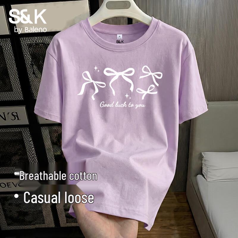 Baleno Women's Pure Cotton Short Sleeve T-Shirt