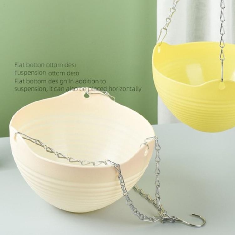 Hanging Basket Flowerpot Garden Plastic Outdoor Flowerpot Chain Type Plant Hanging Basket Flowerpot Decorations