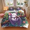 3pcs Cute Bat on a Branch Bedding Set - Includes 1 Quilt Cover and 2 Pillowcases, Comfortable Bedding with Stylish Design for Bedroom, Machi