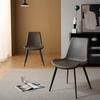 Modern Minimalist Italian Metal Dining Chair with Backrest - Light Luxury Style for Living Room and Home