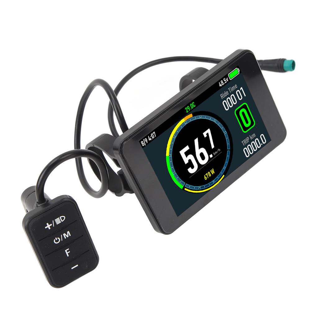 LCD-Display T8 für Elektrofahrräder, Farbbildschirm, 24 V, 36 V, 48 V, 52 V, 60 V, 72 V, wasserdicht, als Ersatzteil geeignet