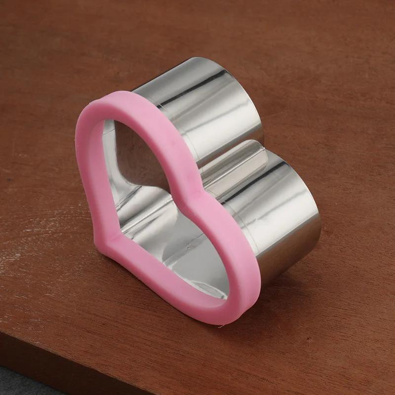 Ausstecher Edelstahl Weihnachtsausstecher Sandwichform Herzform Backwerkzeug-Set für Kinder DIY Lebensmittel Keks-Maker