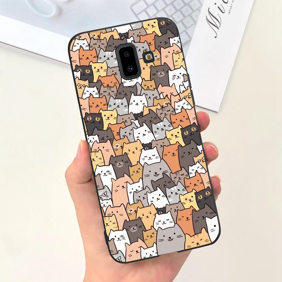 For Samsung Galaxy J4 J6 Plus 2018 Case Popular Flower Soft Silicone Phone Back Cover For Samsung J6Plus J4Plus J610F J415F Capa