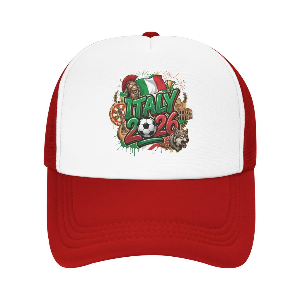 Italy Football Match Mesh Baseball Caps Unisex Women Outdoor Trucker Hat Hats Adjustable Summer Trucker Caps