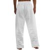New beach men's printed casual cotton linen loose trousers