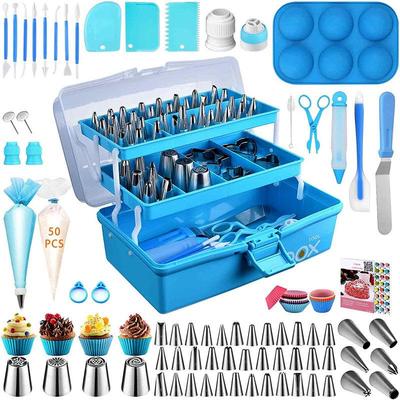 Kit Decorazione Torta da 236 Pezzi con Sac à Poche, Sacchetti, Spatola e Scatola Portaoggetti