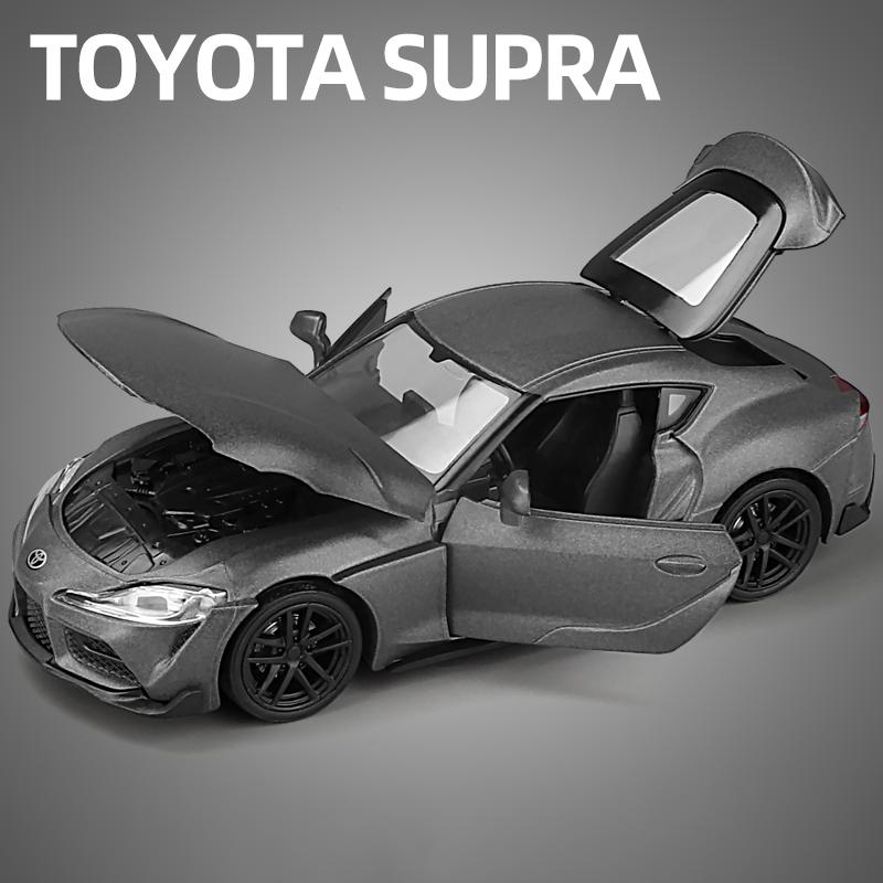 1/32 Toyota Supra GR Fast & Furious Supercar Alloy Car Model Sound and Light Pull Back Children's Toy Collectibles Birthday Gift