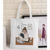 Women Graphic College Harajuku Shopper Bag Van Gogh Sunflower Starry Sky Shopping Bag Women Canvas Shoulder Bag Large Tote Bag