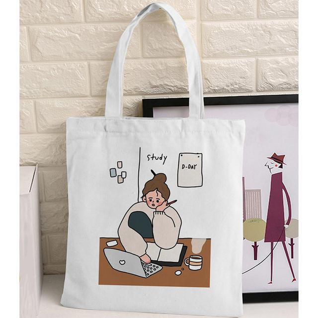 Women Graphic College Harajuku Shopper Bag Van Gogh Sunflower Starry Sky Shopping Bag Women Canvas Shoulder Bag Large Tote Bag