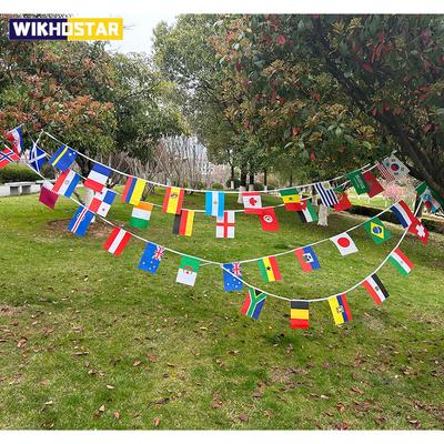 2026 48pcs World Country Flag 14x21cm NEW Football Cup Countries Flag Bunting National String Banner Event Garlands Decoration