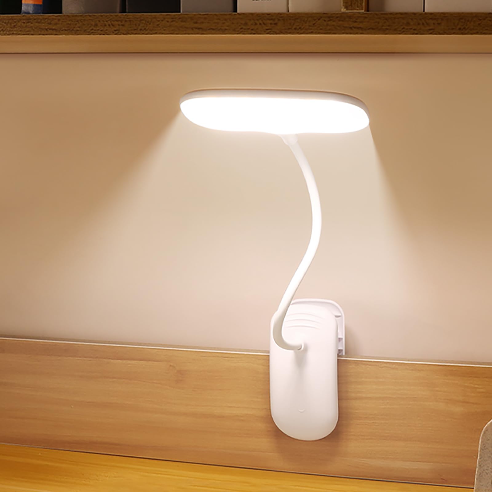 

LED Clip-on Light, Eye Protection, Desk Lamp, Stand Lamp, Dual-Purpose USB ChargingPlug-in, 3 Color Settings, Stepless Dimming, 360° Rotation, Touch