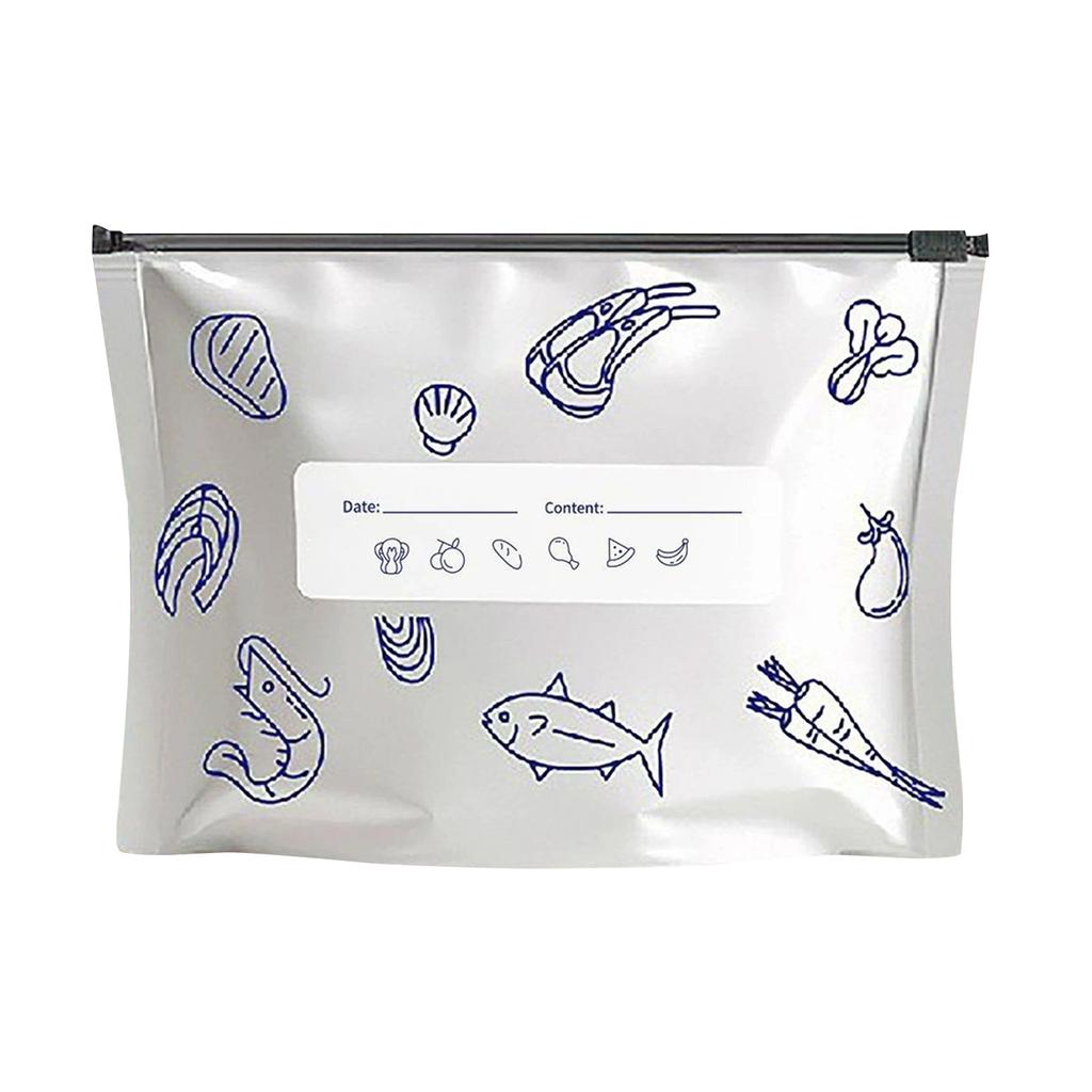Reusable Aluminum Foil Sealable Storage Bags  Household Daily Labeled Fresh Keeping Bag