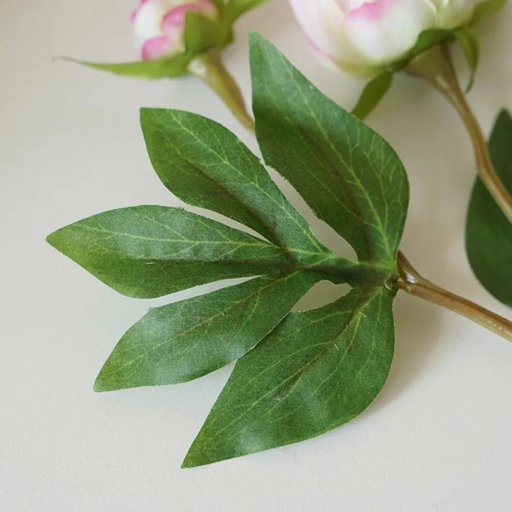 Realistic 2 Head Simulated Peony Flower European-Style Silk Artificial Peony Flowers Fake Peony Bouquet Flower Art Arrangement