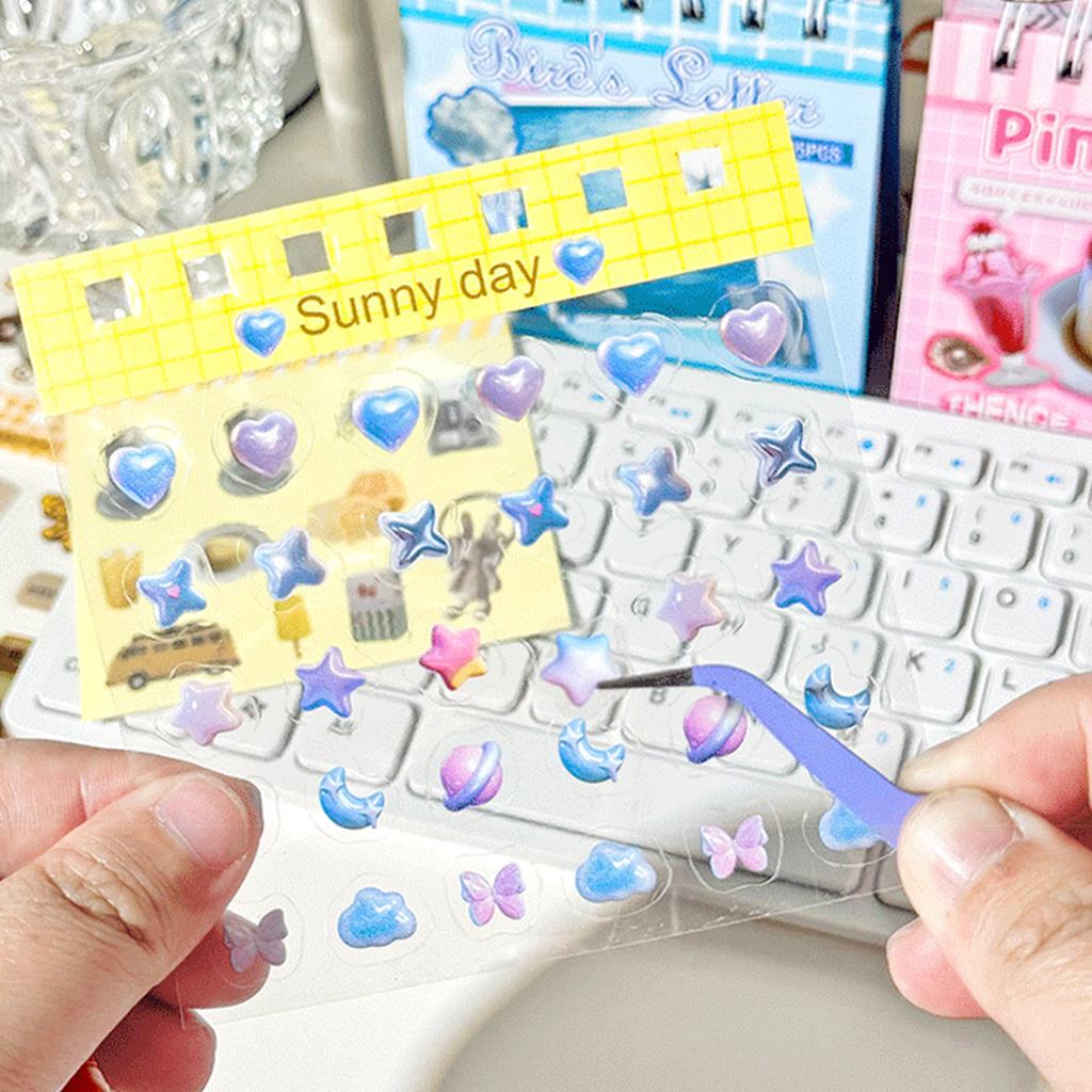 Creative Sticker Book Colorful Holiday Coil Sticker Album Compact Portable Stickers for Journaling Scrapbooking DIY Crafts