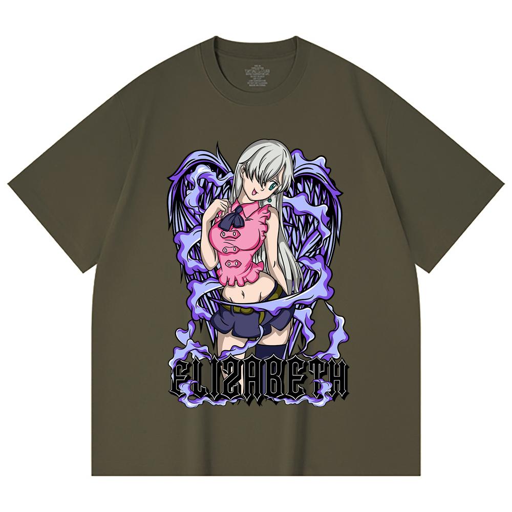 230 Gsm 100% Cotton Seven Deadly Sins V3 Elizabeth Print Unisex Heavy Cotton T Shirt