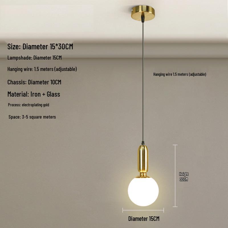 Nordic Minimalist Pendant Light for Bar Counter and Bedside - Modern LED Lighting