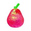 Shapeable Glitter Pear Squeeze Toy Stress Relief Transparent Pear Squeeze Toy Slow Rising Decompression Fruit Sensory Fidget