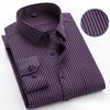 Men's Striped Long-sleeved Shirt Non-ironing Anti-wrinkle Comfortable Breathable Business Casual Fashion Slim Shirts