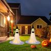 Large Lighted White Cloth Ghosts Light Up Ghost Halloween Decorations Outdoor Indoor Outside Seasonal Horror Scene Prop