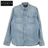 RRL Blue Chambray Western Shirt Tops M blueUsed