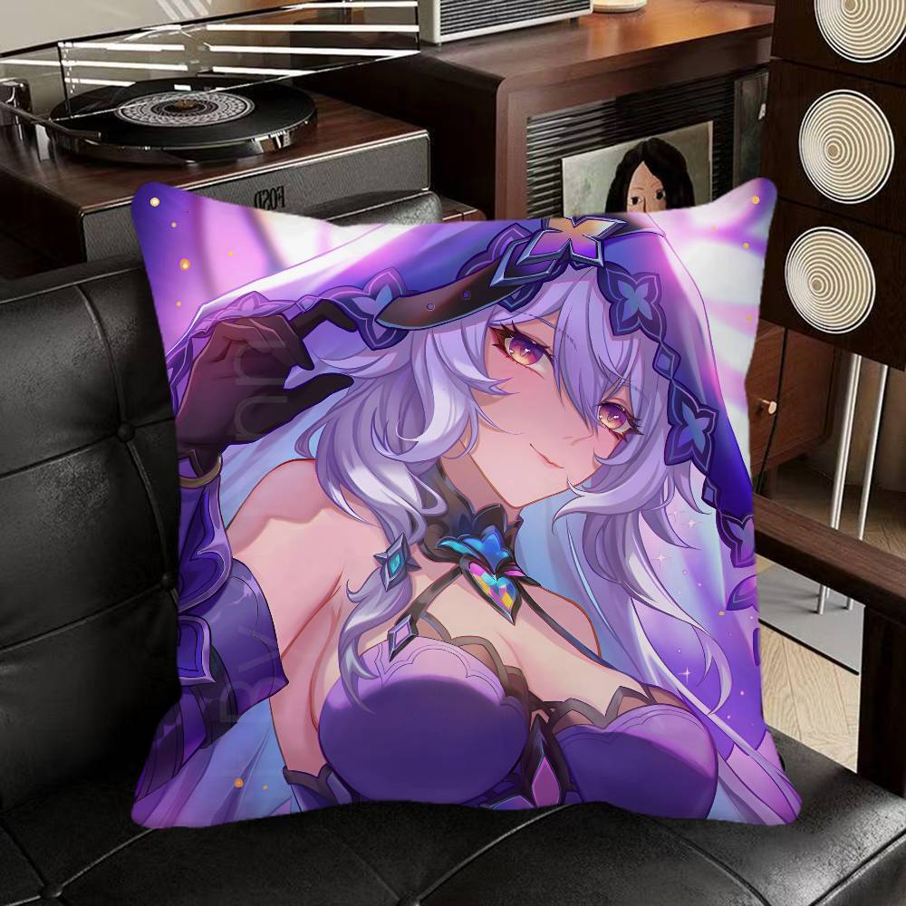 Game Honkai Star Rail Black Swan Pillow Case Square Pillow Bedroom Sofa Leisure Comfort Cushion Car Home Decoration